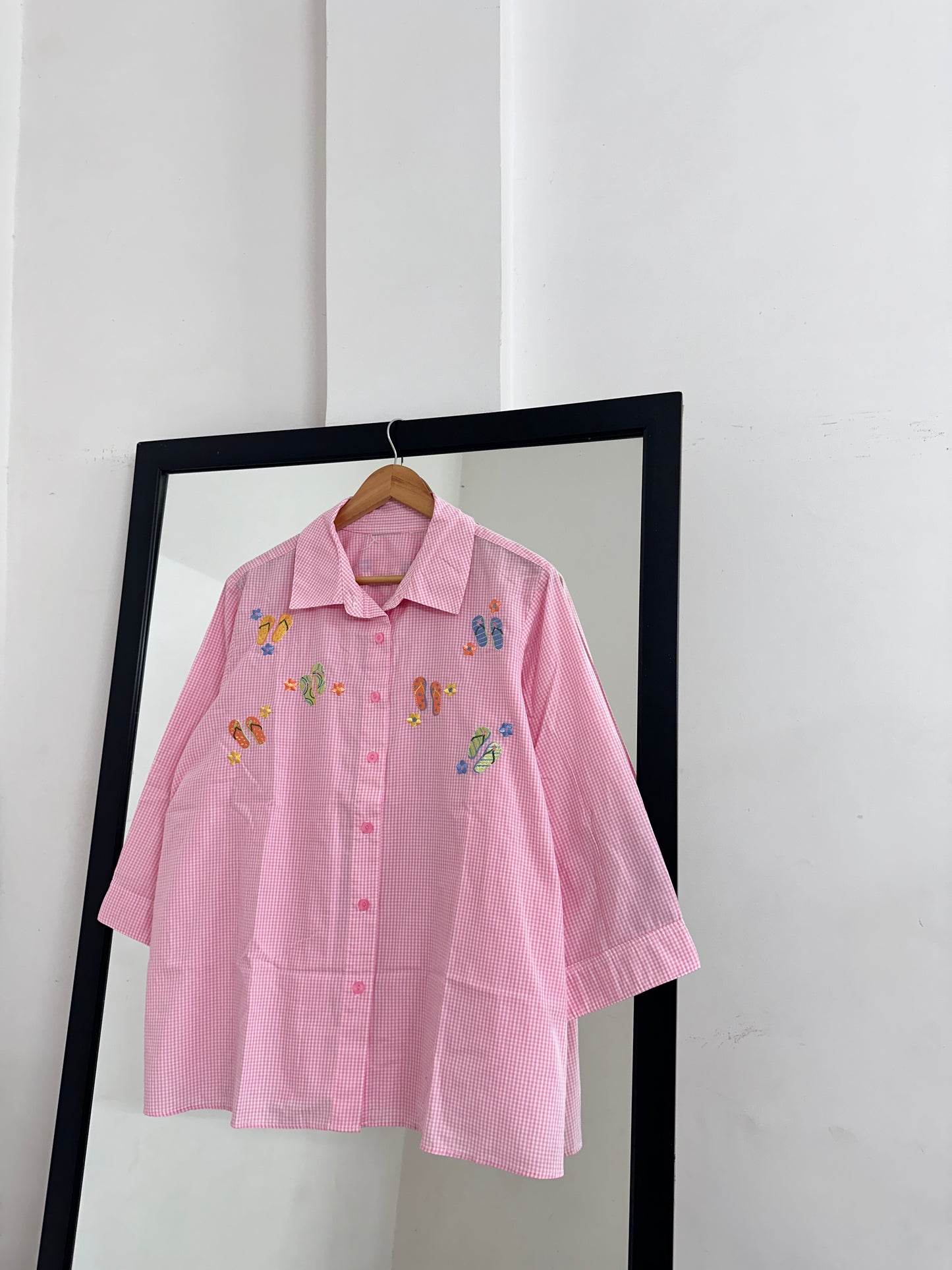 Pink Embroidery Shirt