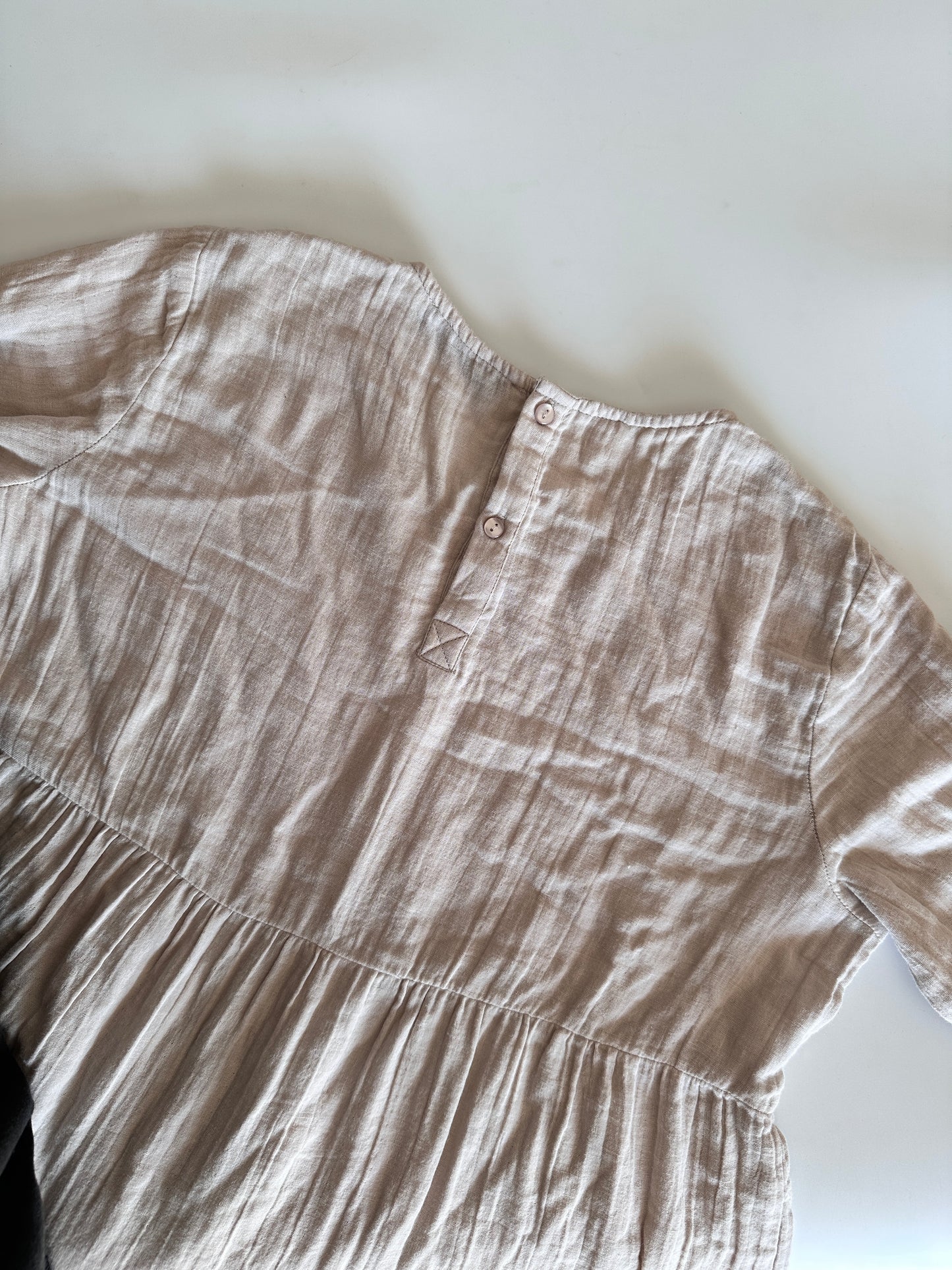 Beige cotton dress